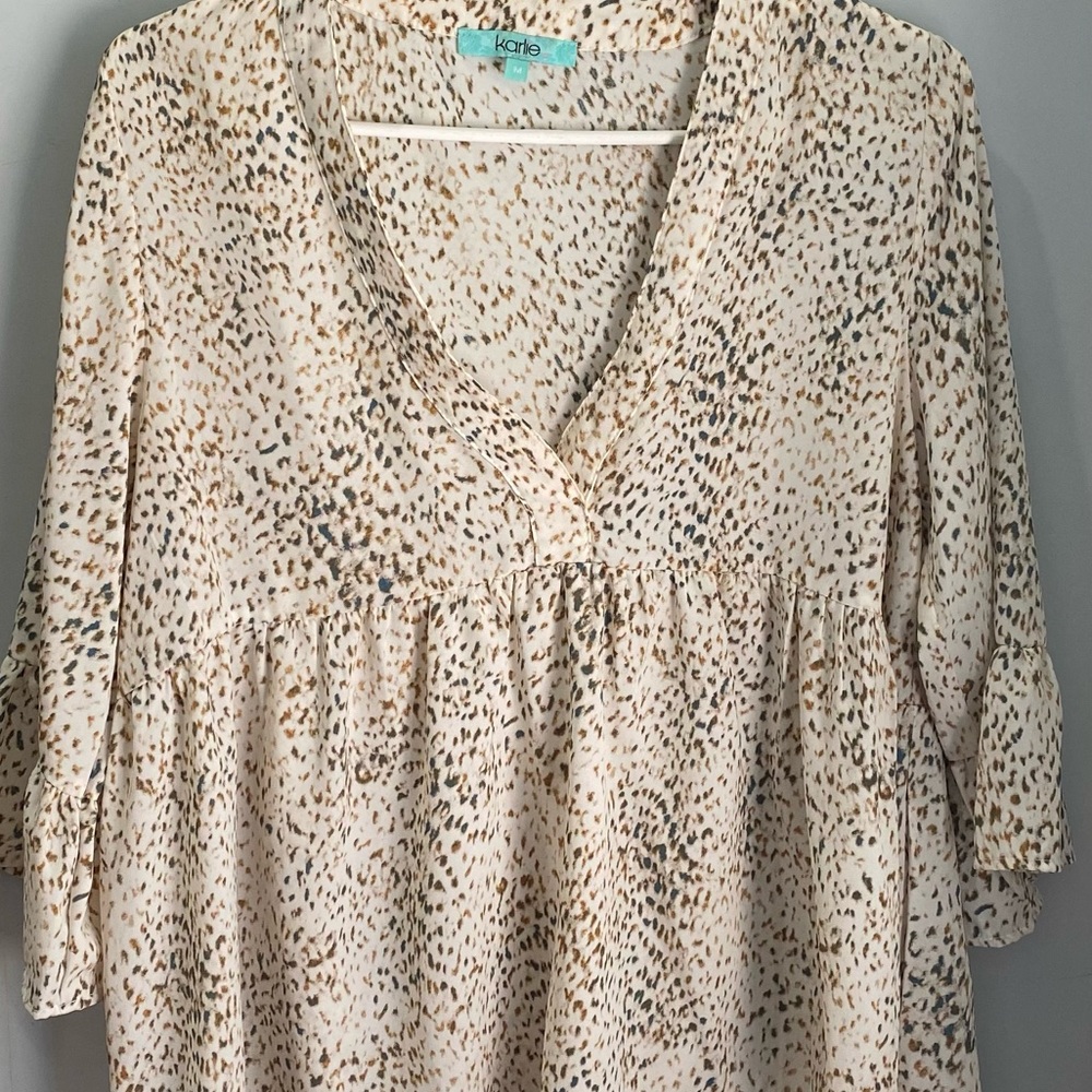Animal Print Low Cut Shirt